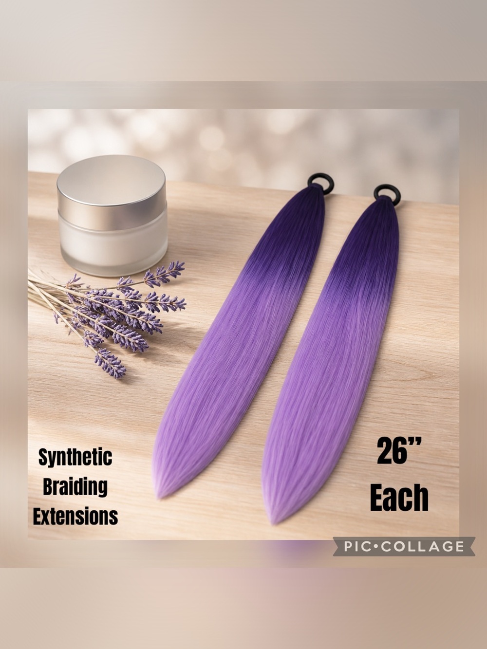 Purple Ombre Synthetic Hair Extensions - Women Hair